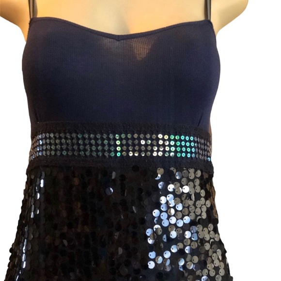 Free prople cocktail sequin sparkly navy NWT - Picture 6 of 9